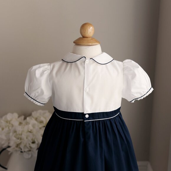 Feltman Brothers Dress Navy Blue and White Traditional size 4T NWOT Perfect! - Picture 3 of 6